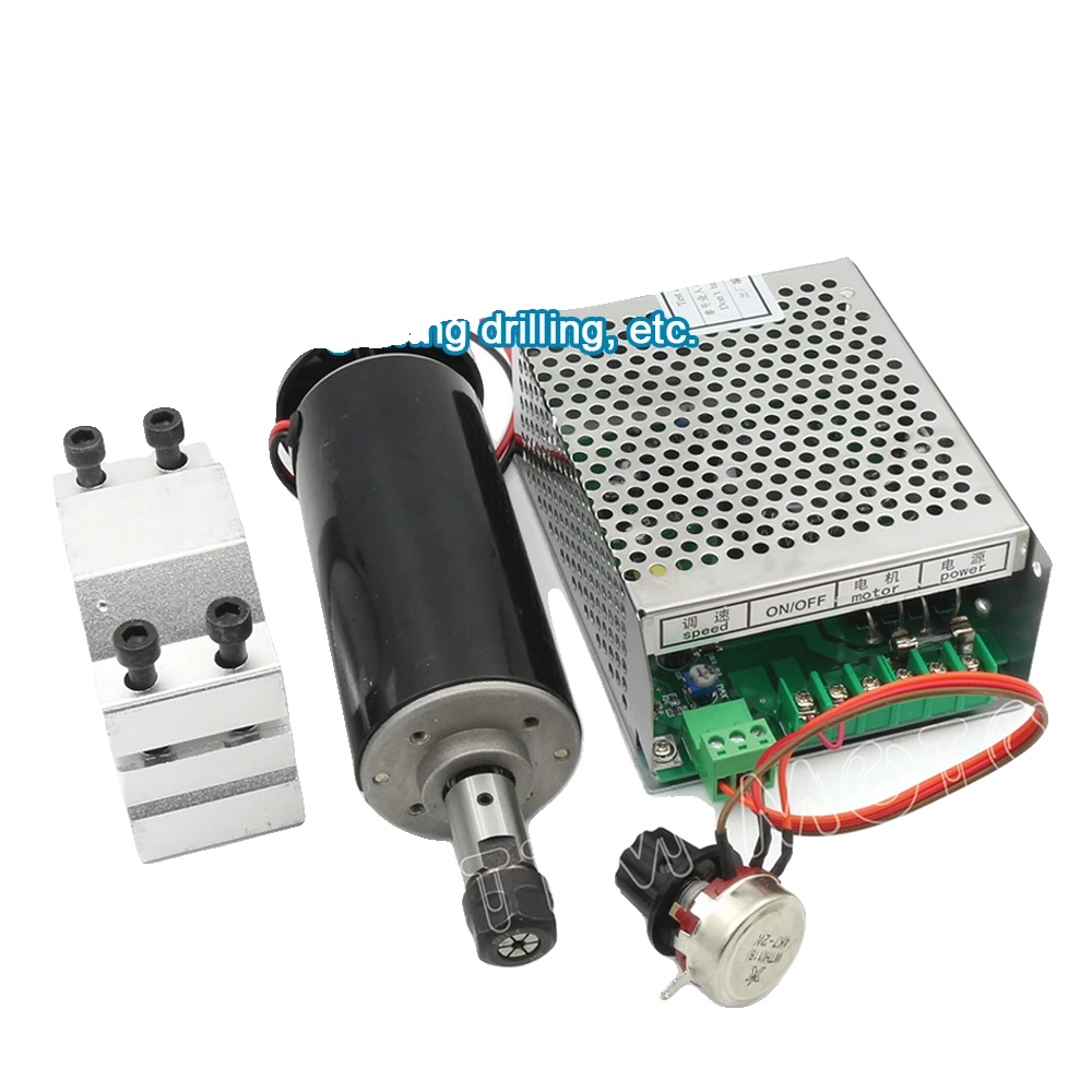 Spindelmotor, 500 W, 12–100 V Dc, 12.000 U/min, 52 Mm Durchmesser, Maximales Drehmoment 0,5 Nm