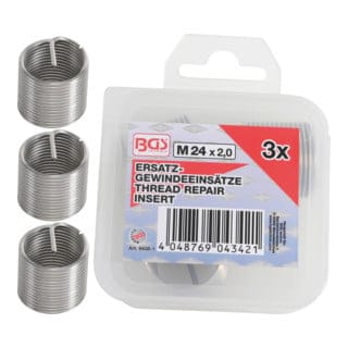 Ersatz-Gewindeeinsätze M24 x 2,0 mm 3-tlg.