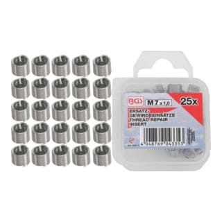 BGS Ersatz-Gewindeeinsätze M7 x 1,0 mm 25tlg. - 9431-1