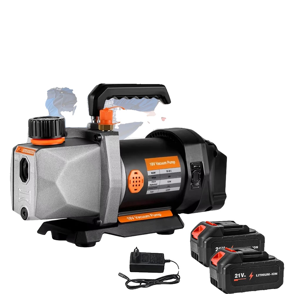 Vakuumpumpe, 7 Cfm Fördermenge, 1/2 Ps Leistung, 2 Batterien, Eu