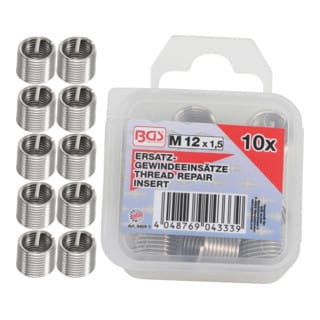 Ersatz-Gewindeeinsätze M12 x 1,5 mm 10-tlg.