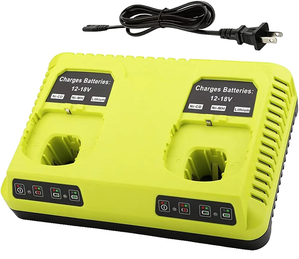 Akkuadapter, 18 V, 6000 Mah, Kompatibel Mit Ryobi, Doppelladegerät