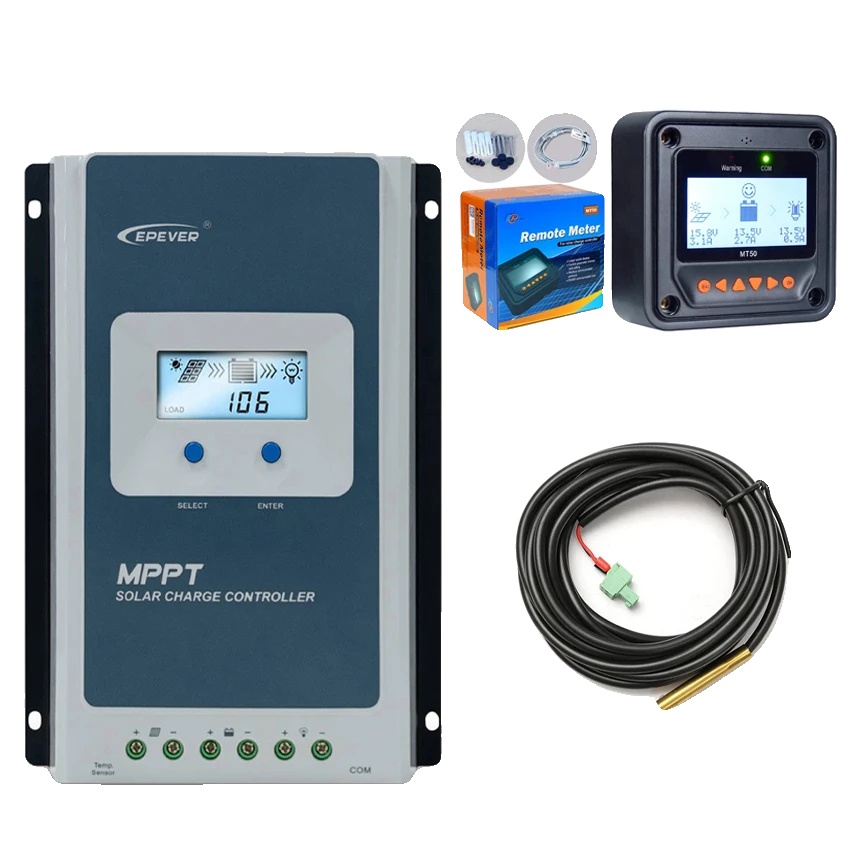 Solarladeregler, Mppt-technologie, Kompatibel Mit Mehreren Batterien, Mit Mt52-b-sensor, 20 A