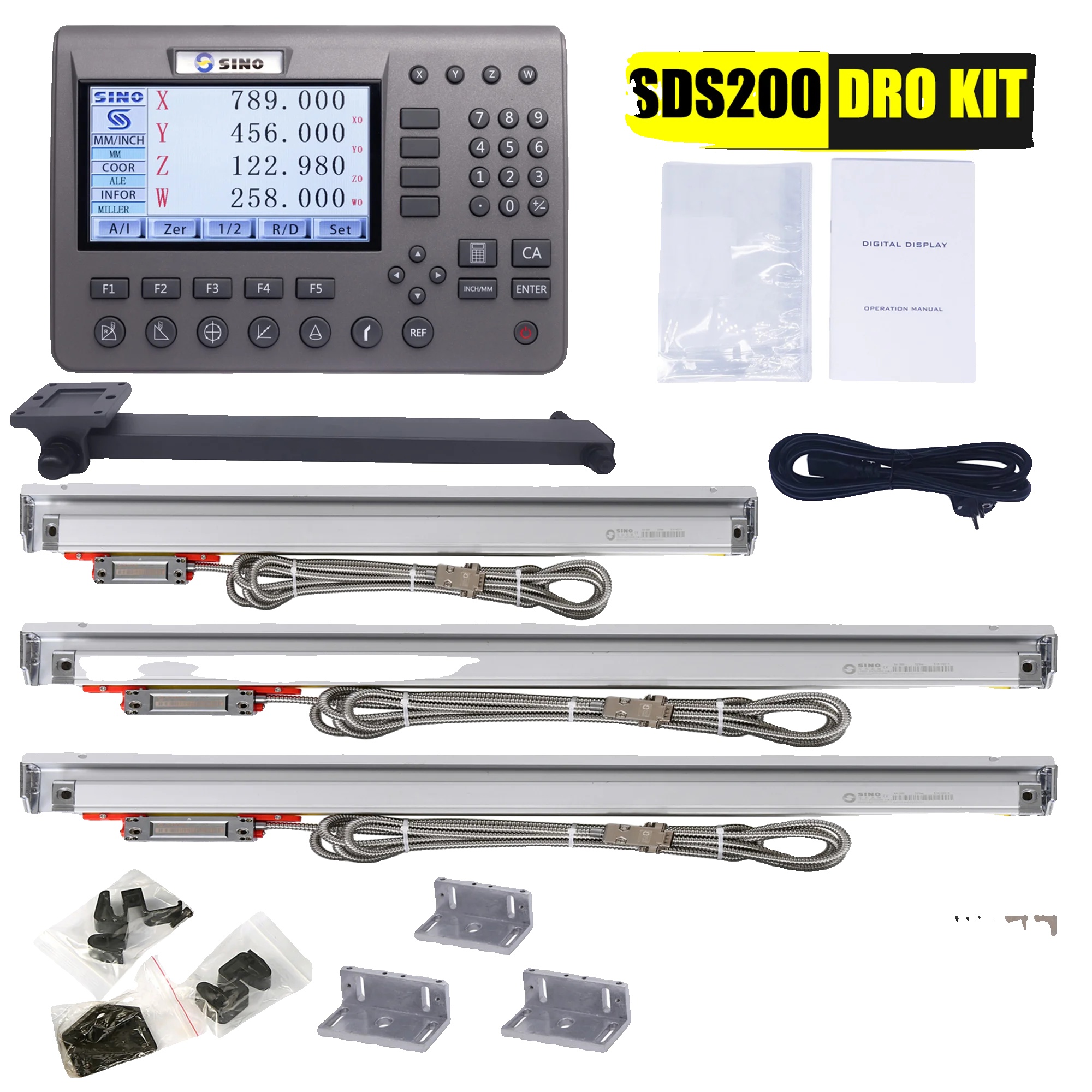 Digitalanzeige, 4 Achsen, Kompatibel Mit Fräs- Und Drehmaschinen, 3-achsen-digitalanzeige-kit