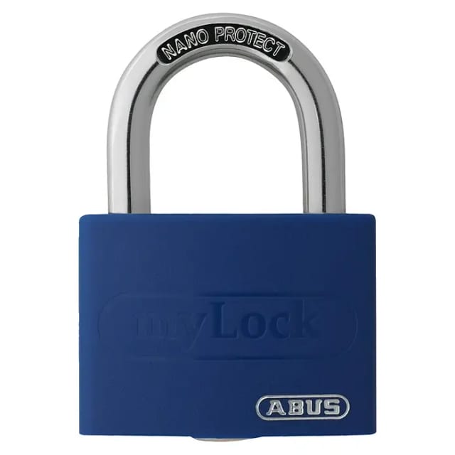 FP - Zylindervorhangschloss T65AL/40 blau Lock-Tag Schlosskörperbreite 43 mm Aluminium verschiedenschließend