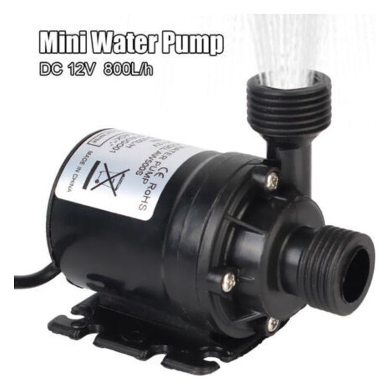 Teichpumpe – Springbrunnen-kühlsystem, 12 V Gleichstrom, Bürstenloser Motor, Tauchpumpe, Tragbare Mini-gartenpumpe, 800 L/h, Extrem Leise, 5 M