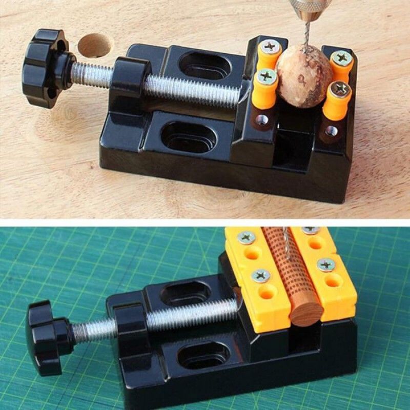 Mini-parallelschraubstock Für Flachbohrer, Schnitzarbeiten Und Bastelarbeiten - 1, Heimwerkerwerkzeug Mit Verstellbarer Öffnung Für Präzises Fixieren - Metall.