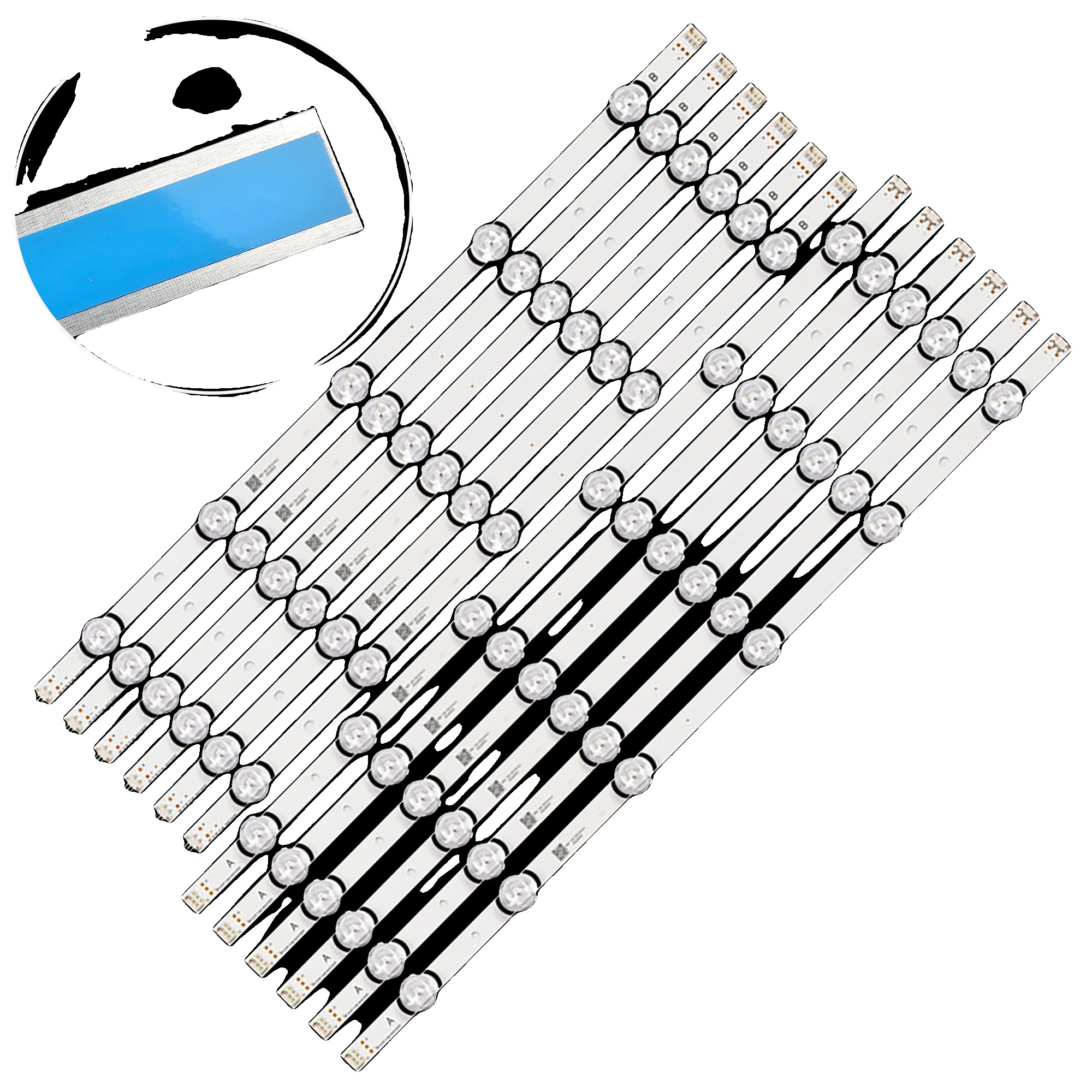 Led-streifen, 1240 Mm Lang, Aluminium, 11 Leds Pro Streifen, 6 V Spannung, Kompatibel Mit Verschiedenen Tv-modellen