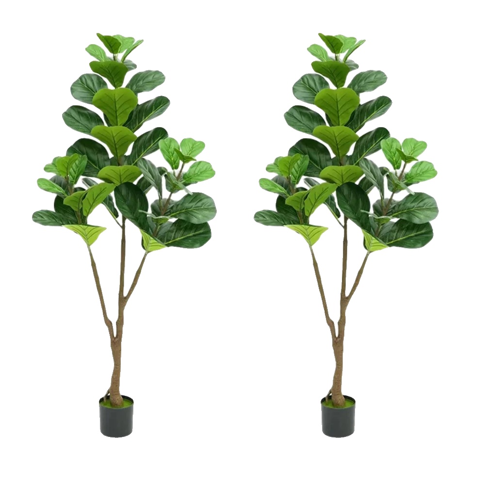 Künstlicher Feigenbaum, Ultrarealistisches Design, Pflegeleichte Dekoration, 2 Stück, 180 Cm