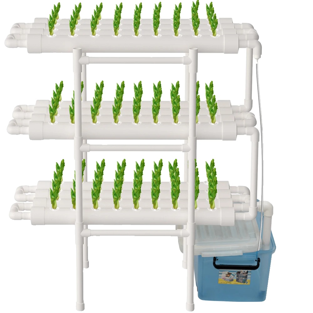 3-stufiges Hydroponiksystem, 108 Pflanzplätze, Wassersparendes Design, Einfach Zu Montieren