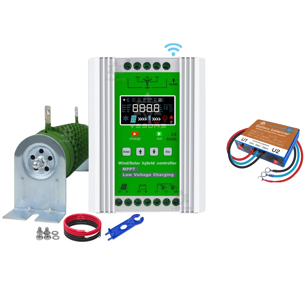 Solarladeregler, Mppt-technologie, Fernüberwachung, 3000 W Mit Balancer, Mit Wlan, Automatische Umschaltung Auf 12 V, 24 V Und 48 V