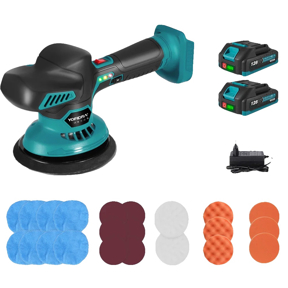 Elektrische Poliermaschine, 7000 U/min, Vielseitiges Multifunktionswerkzeug, 2-akku-set