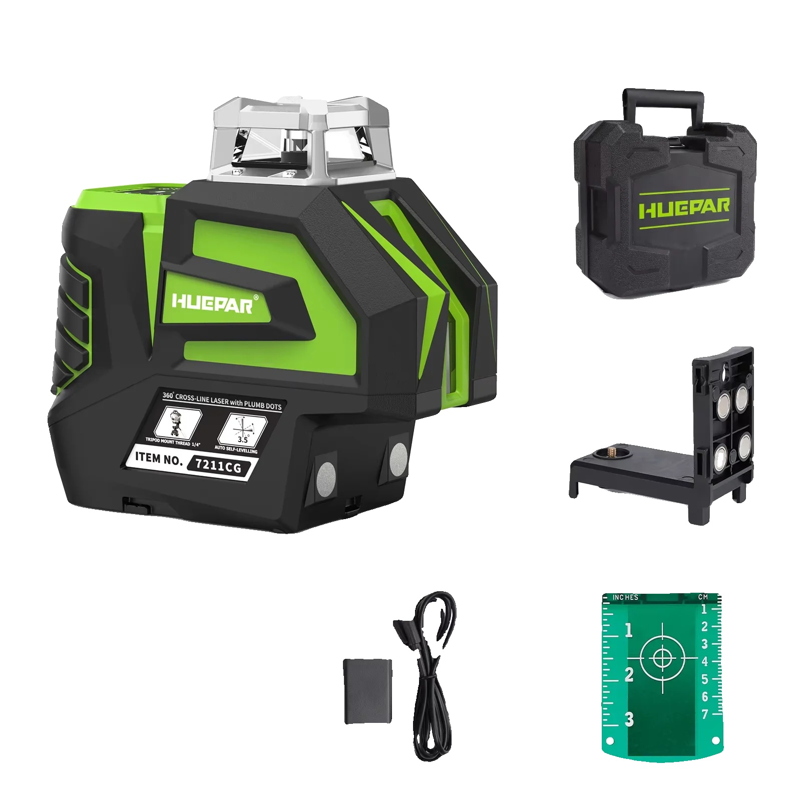Laser-nivelliergerät, 4 Vertikale Linien, 1 Horizontale Linie, 7211cg