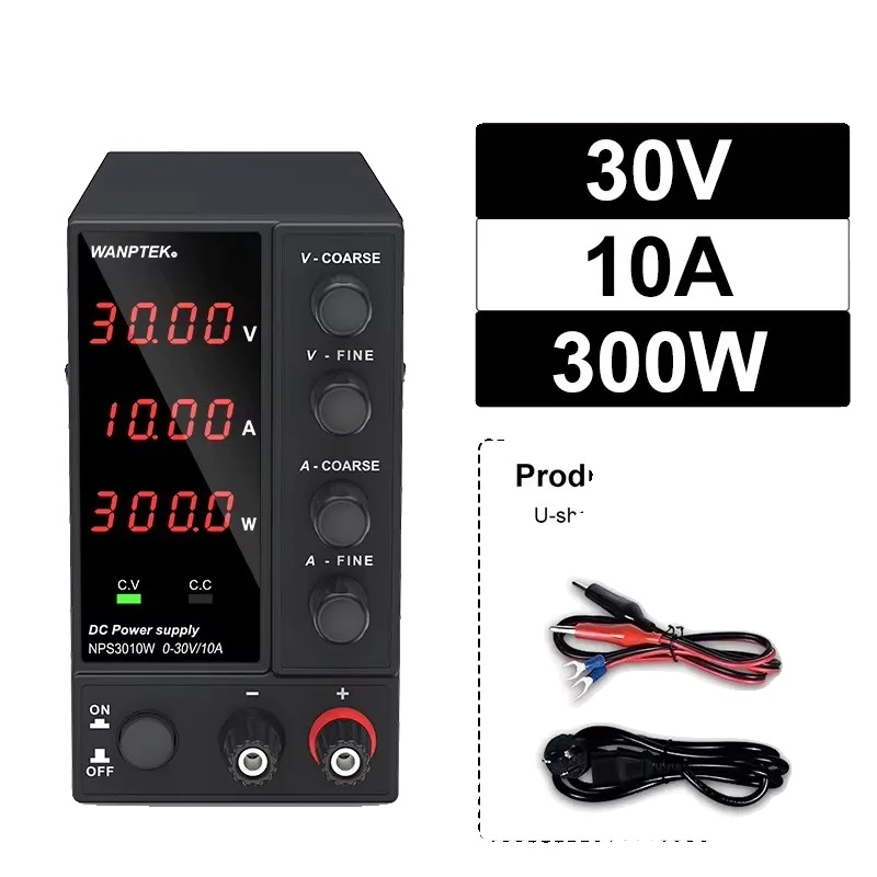 Labornetzteil, Einstellbare Spannung, Digitalanzeige, 4-stellig, 30 V, 10 A, 220-v-eu-stecker