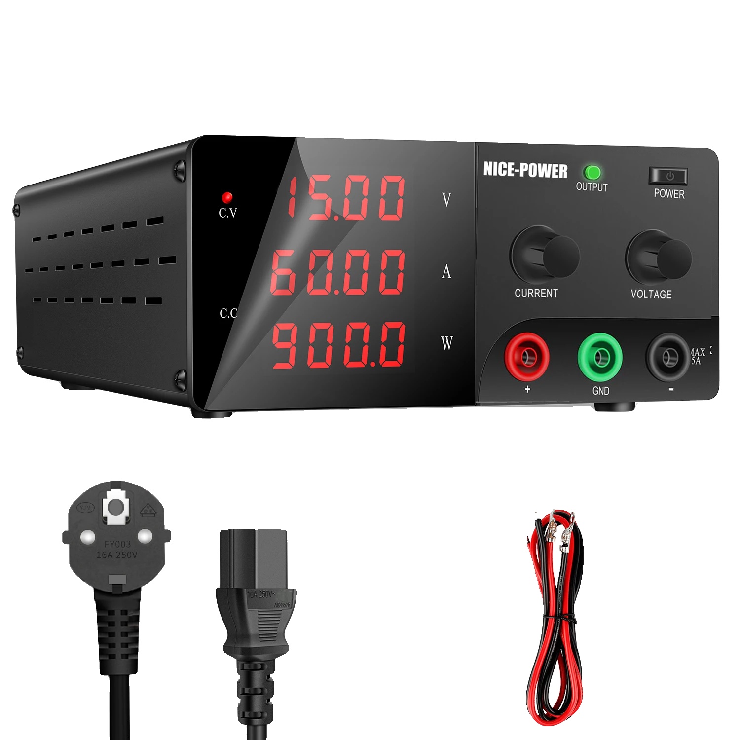 Einstellbares Gleichstromnetzteil, Präzise Spannungsregelung, Stabile Leistung, 15 V 60 A, 220 V