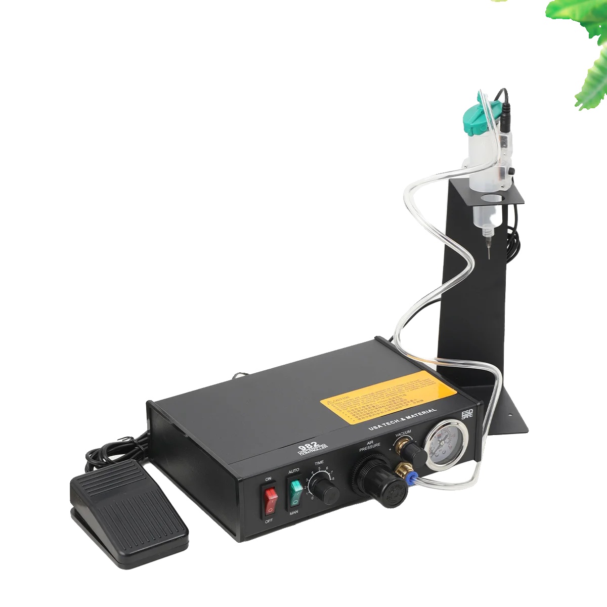 Halbautomatischer Klebstoffspender, Einstellbares Tropfenvolumen 0,01 Ml, Wiederholgenauigkeit 0,5 %, Manuelle Und Automatische Steuerung, Dosierintervall 0,1–9,9 S, Langlebiger Kupfertransformator