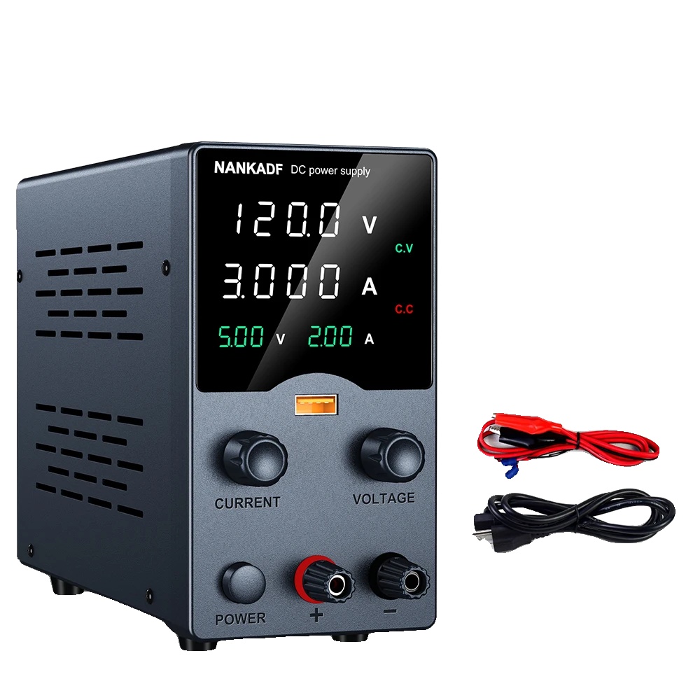 Gleichstromnetzteil, Einstellbare Spannung, Hochpräzises Display, Schwarz Ga1203h 120v3a