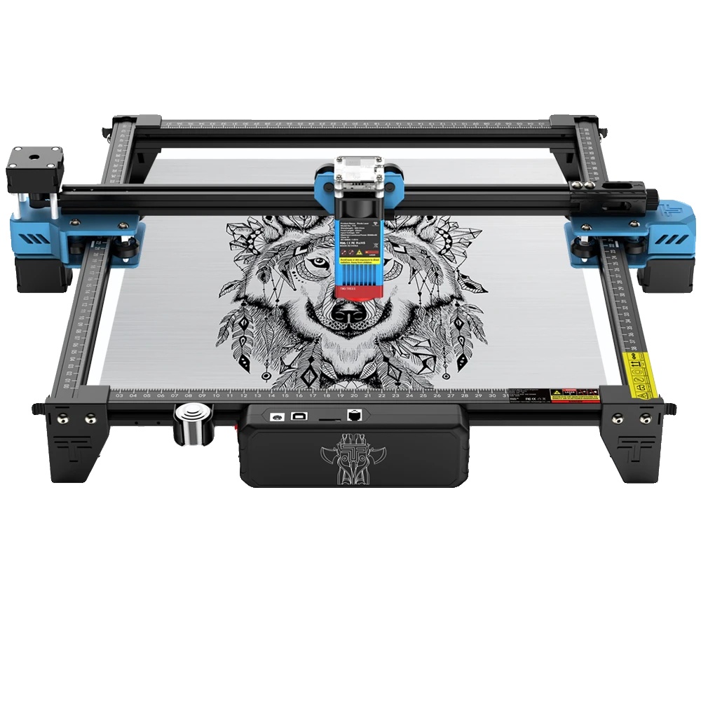 Cnc-lasergravurmaschine, Wlan-steuerung, Kompatibel Mit Verschiedenen Materialien, 7er-pack, 40w Tts-55 Pro, Eu-stecker