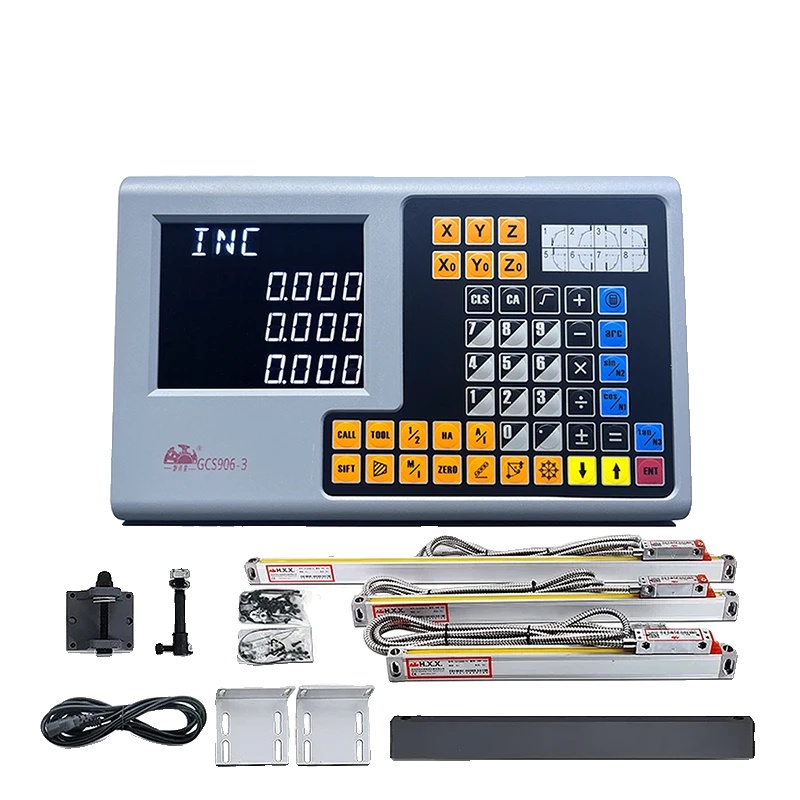 Digitales Anzeigesystem, 3-achsen-lcd, Lineare Glasmaßstäbe, Digitale Positionsanzeige (dro) Und 3 Gegengewichte