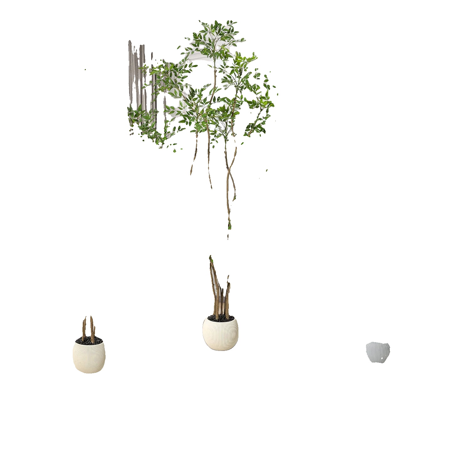 Künstliche Bodenpflanze, Realistisches Design, Individuell Anpassbare Form, Grün, 150 Cm