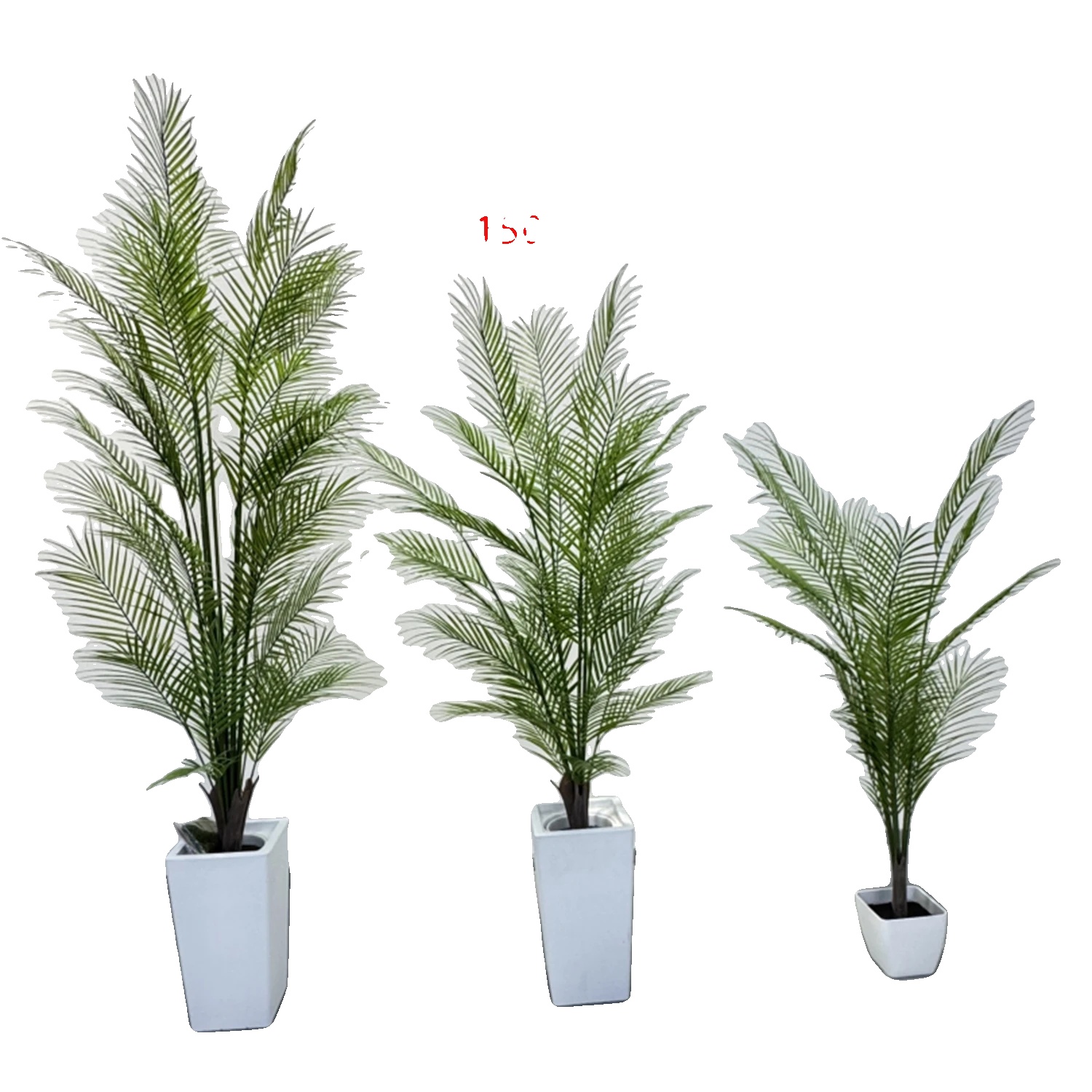Künstliche Areca-palme, Realistische Dekoration, Tischpflanzgefäß, Grün, 150 Cm