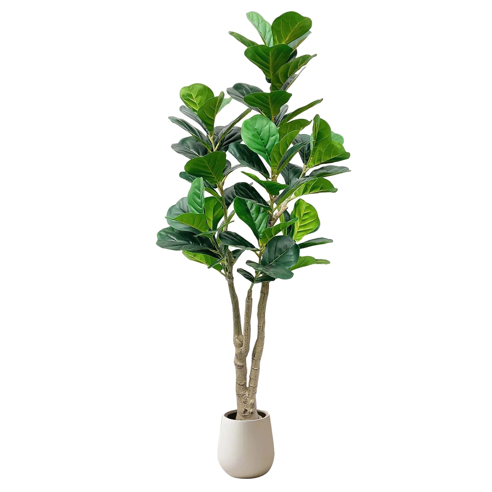 Künstlicher Geigenfeigenbaum, Realistisches Design, Pflegeleicht, Grün, 150 Cm