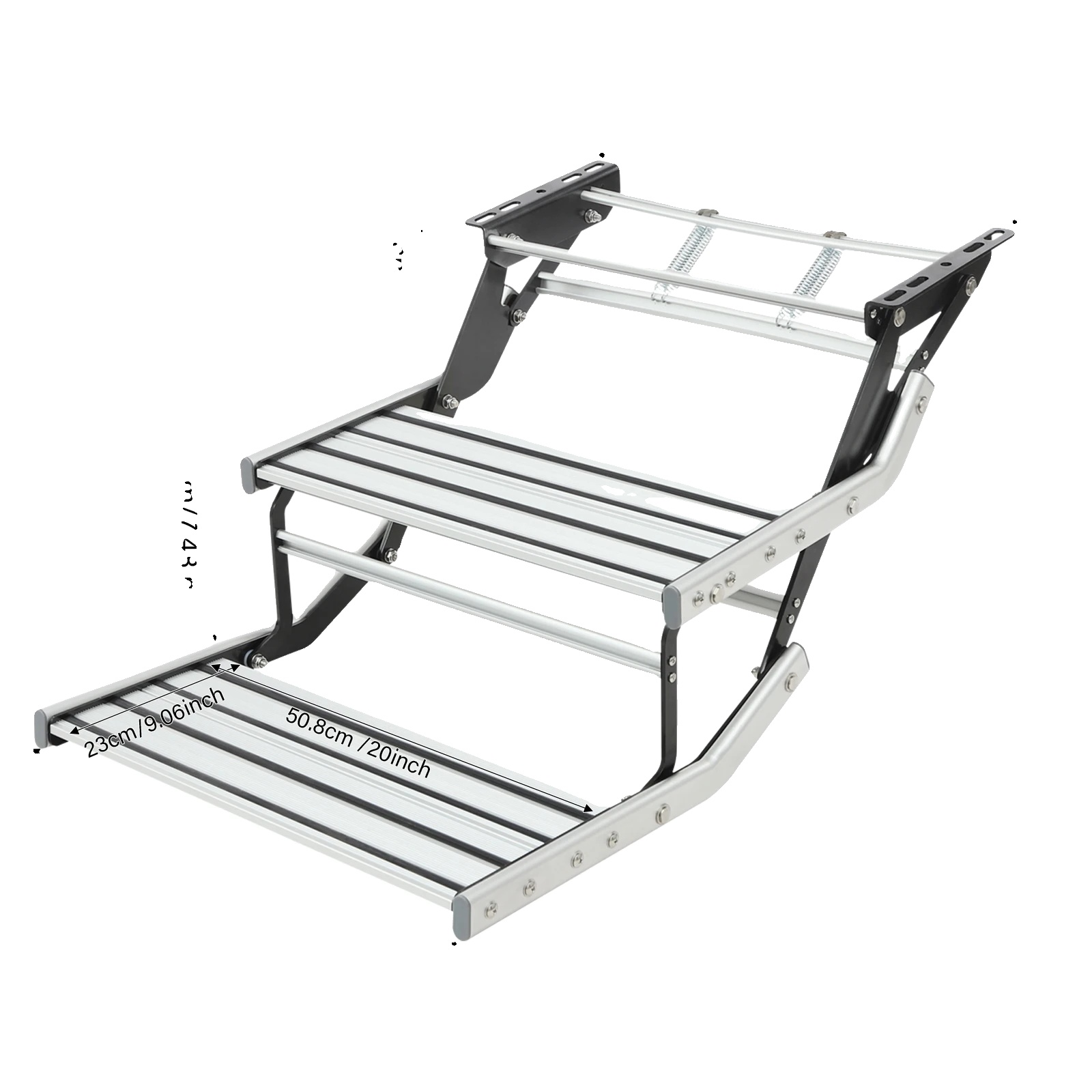 Wohnmobil-trittleiter, Klappbar, Hohe Tragfähigkeit, Silber