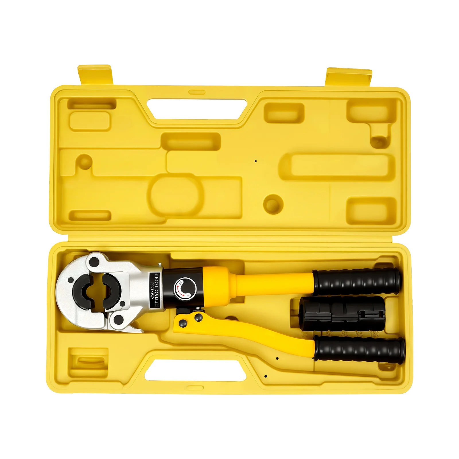 Hydraulisches Crimpwerkzeug, 8 Tonnen Tragkraft, Kompatibel Mit Verschiedenen Matrizen, Gelb