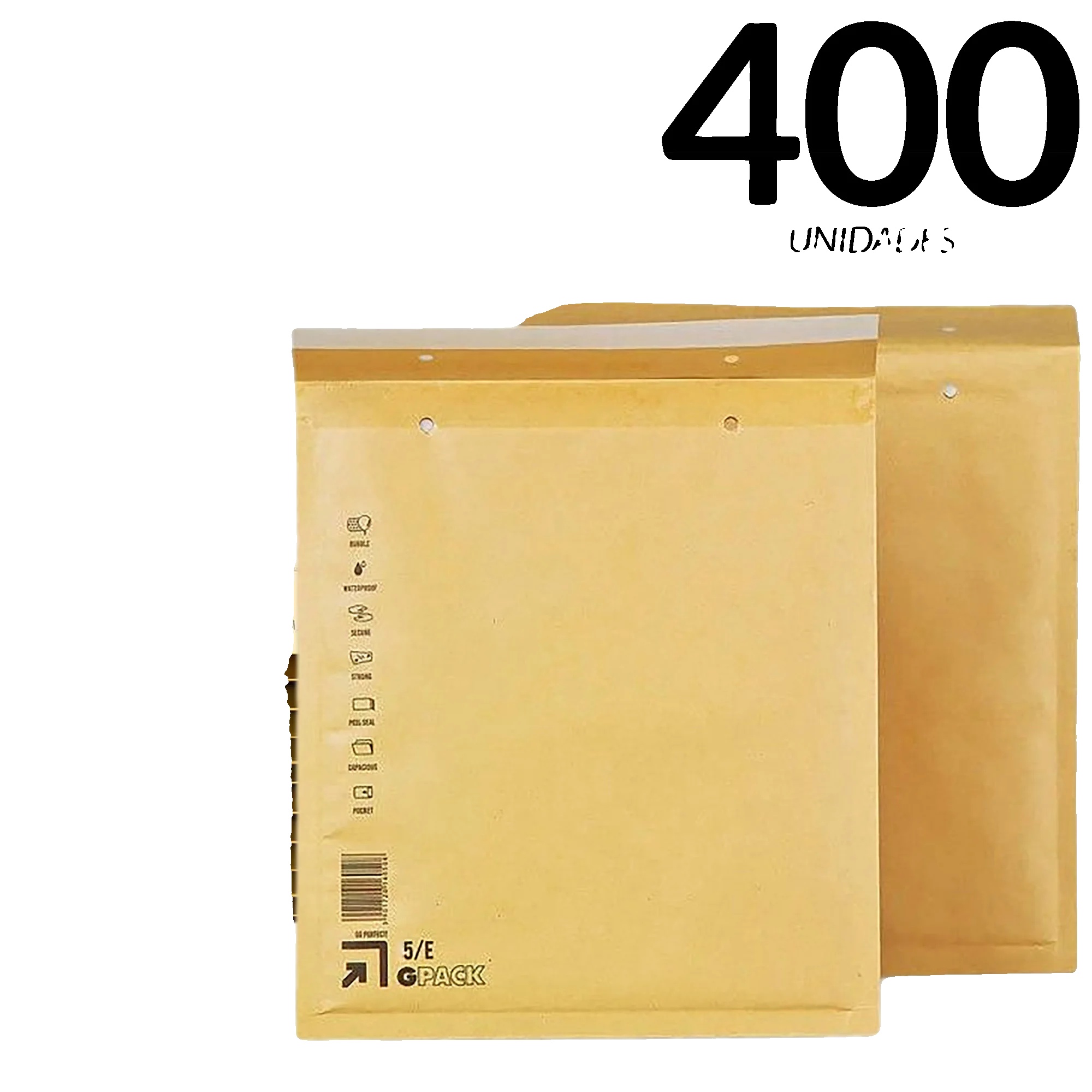 Luftpolsterumschläge, Strapazierfähiger Schutz, Umweltfreundliches Material, 400 Stück - 5-e (240 X 275 Mm)