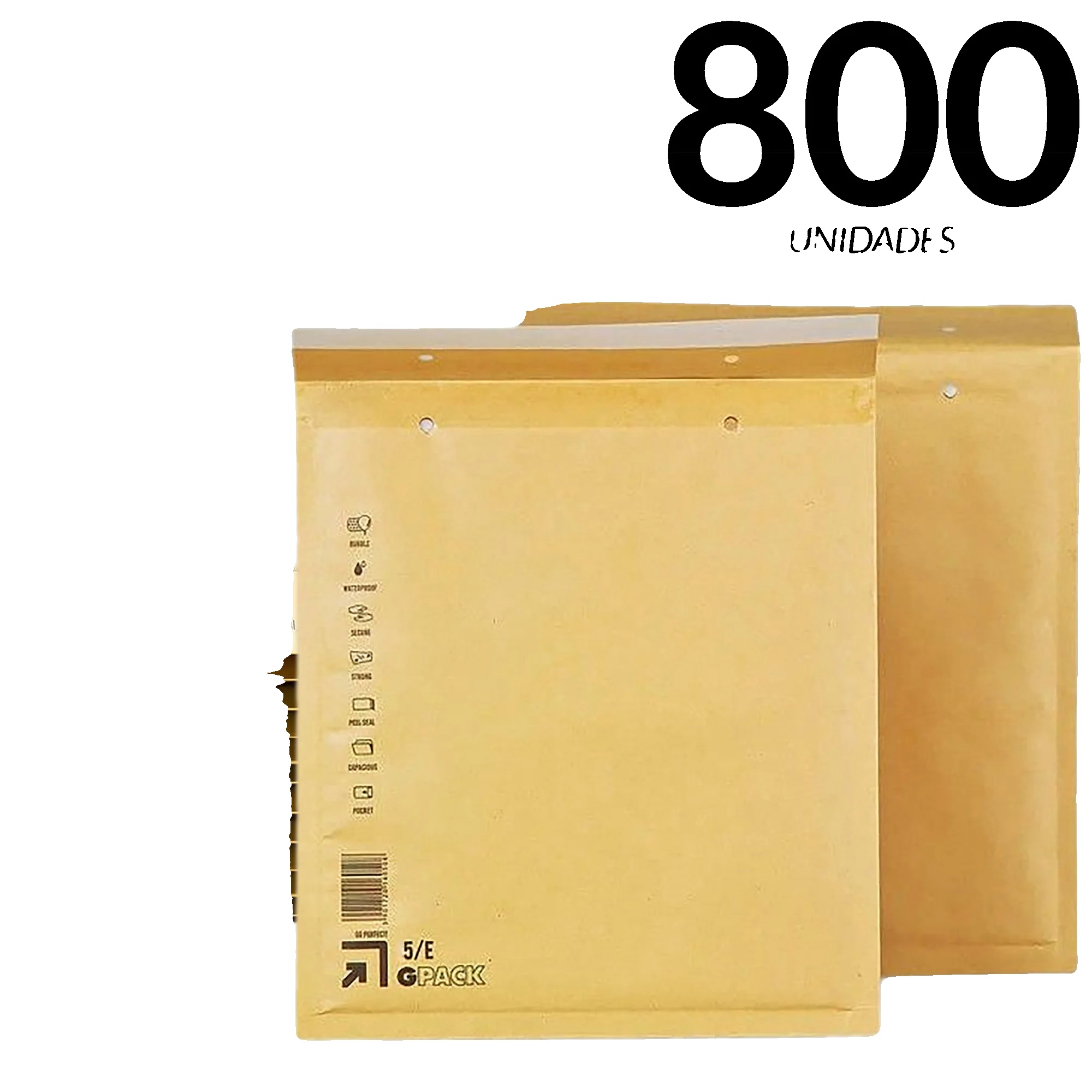 Luftpolsterumschläge, Strapazierfähiger Schutz, Umweltfreundliches Material, 800 Stück - 5-e (240 X 275 Mm)