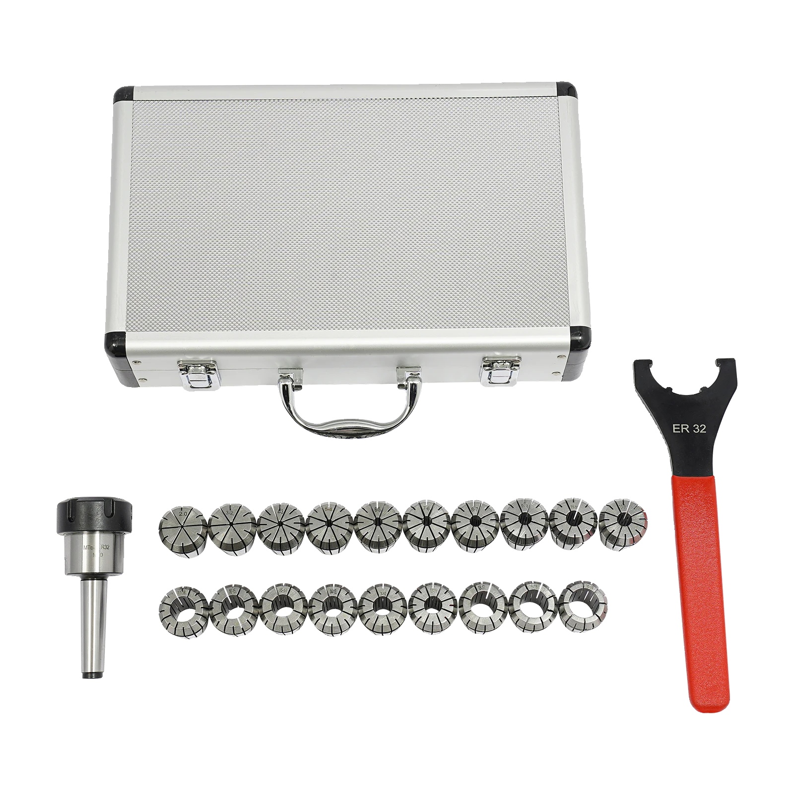 Er32 Spannfuttersatz, 19-teilig, Spannbereich Von 2 Bis 20 Mm, Hohe Präzision