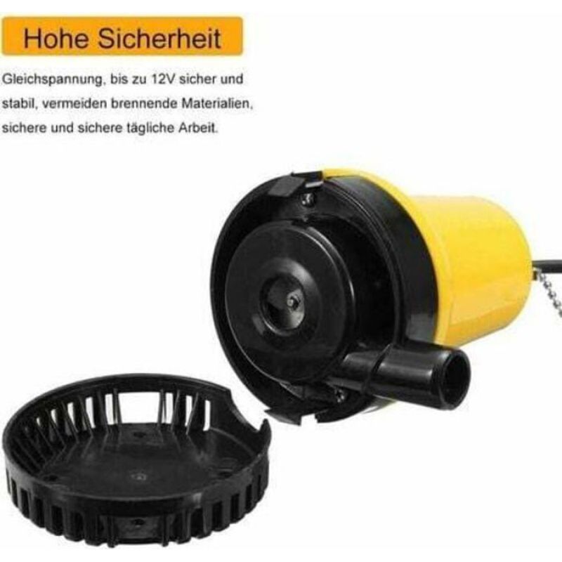 12v Dc 50w 4200l/h Tauchpumpe Für Brunnen, Schwimmbäder Und Keller, Mit 2,3m Kabel