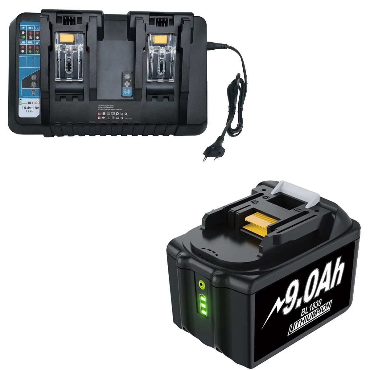 Akku, 18-v-kompatibel, Hohe Kapazität 9000 Mah, Gelb
