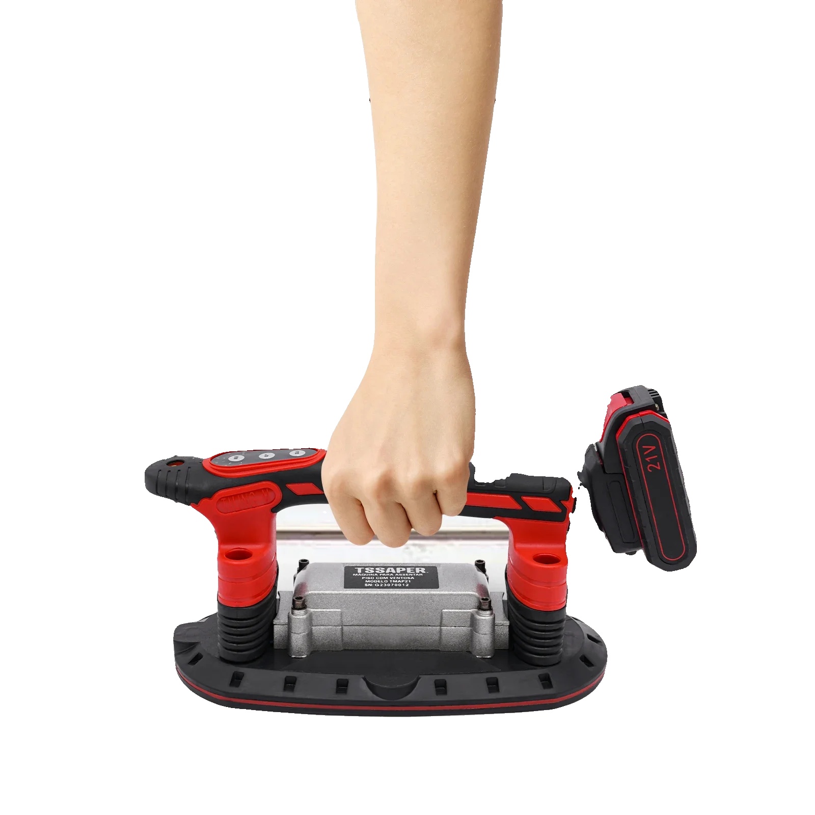 Fliesenvibrator, 21 V, 2000 Mah, 3000–13000 U/min, Saugnapfgröße 28 X 15 Cm, Maximale Tragkraft 80 Kg