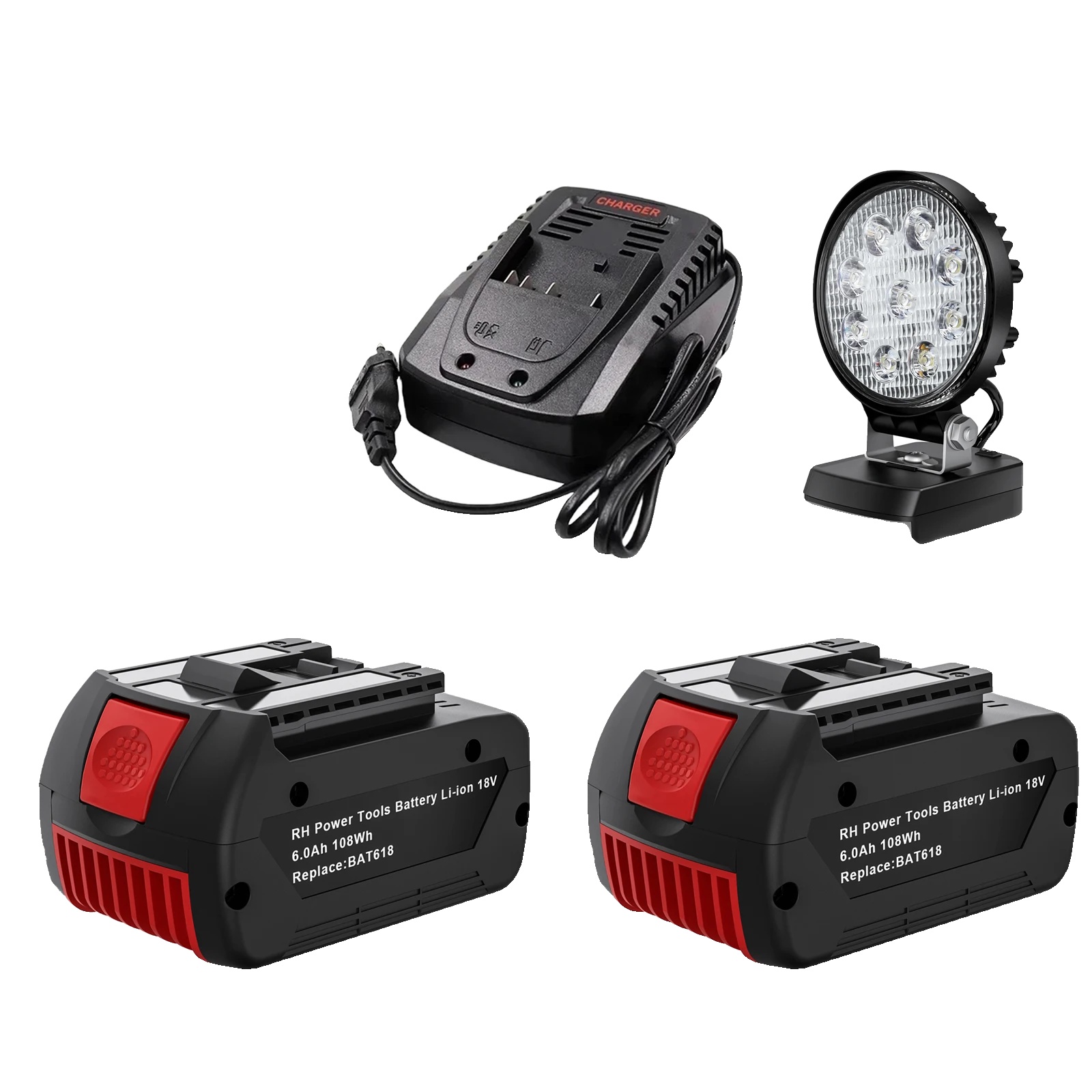 Ersatzakku, 18 V, 6000 Mah Kapazität, 2er-set