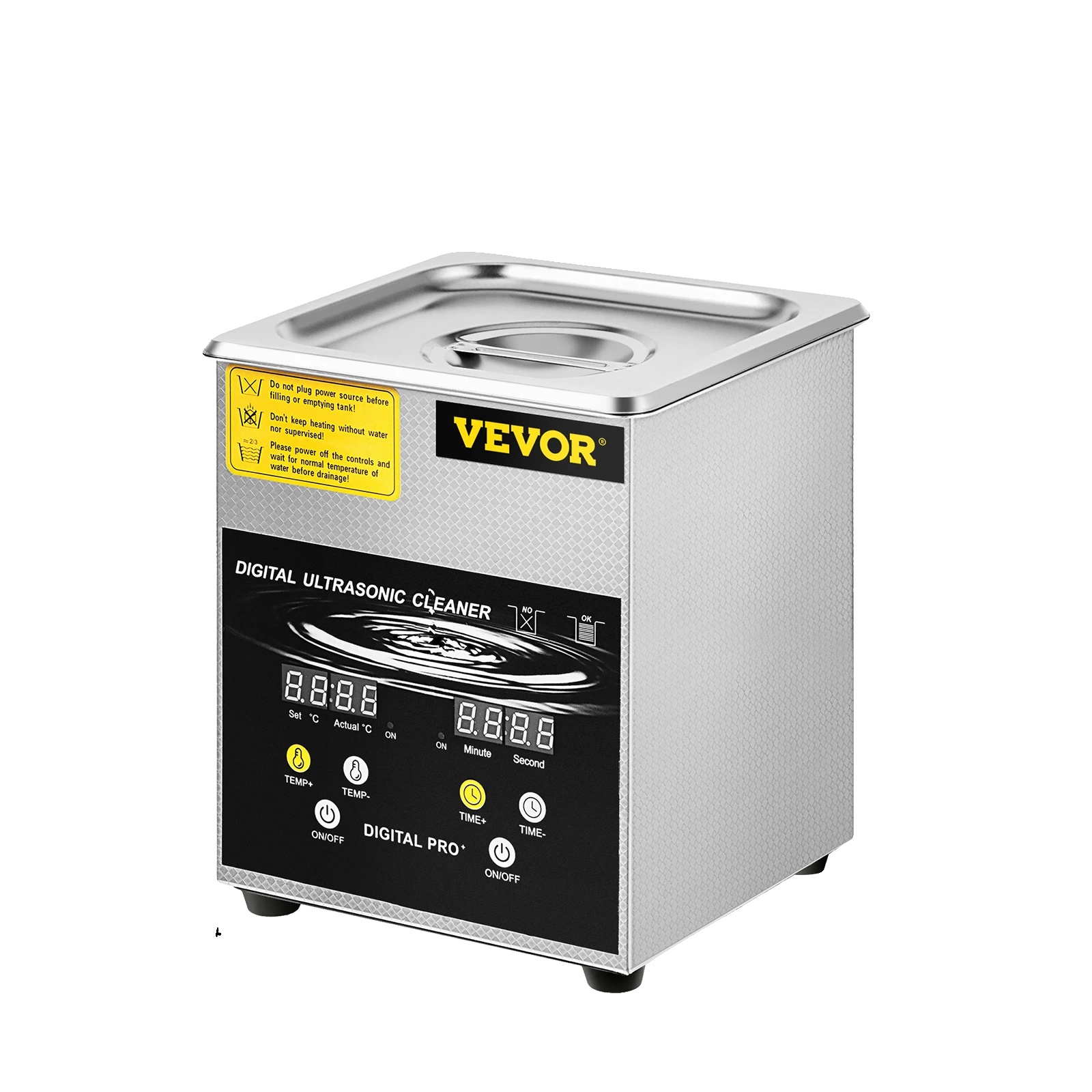 Ultraschallreiniger, 40 Khz Ultraschallfrequenz, Robuster Edelstahl, 2 L