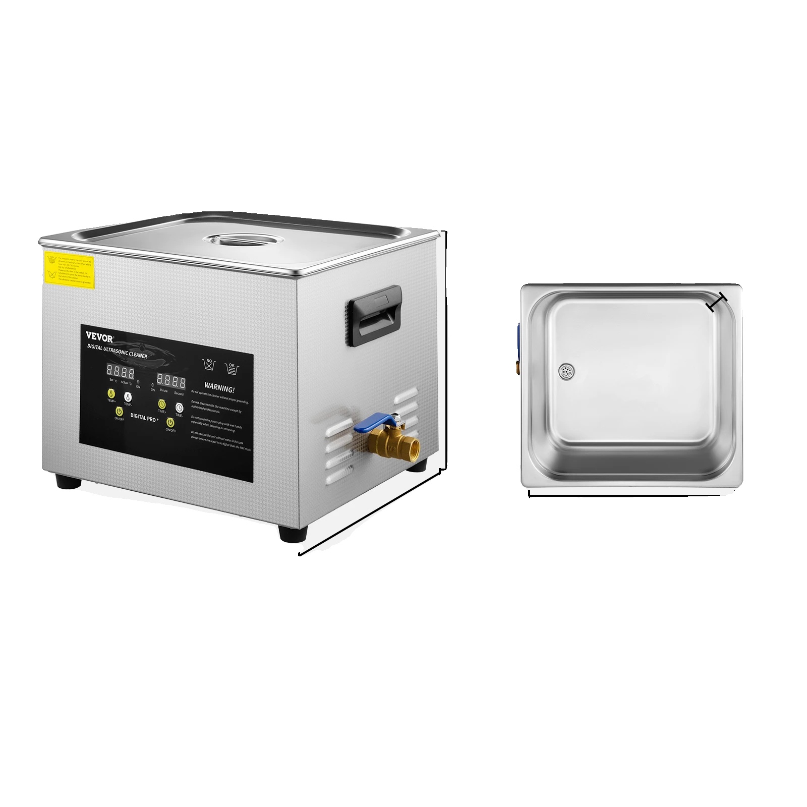 Ultraschallreiniger, 40 Khz Ultraschallfrequenz, Langlebiger Edelstahl, 15 L