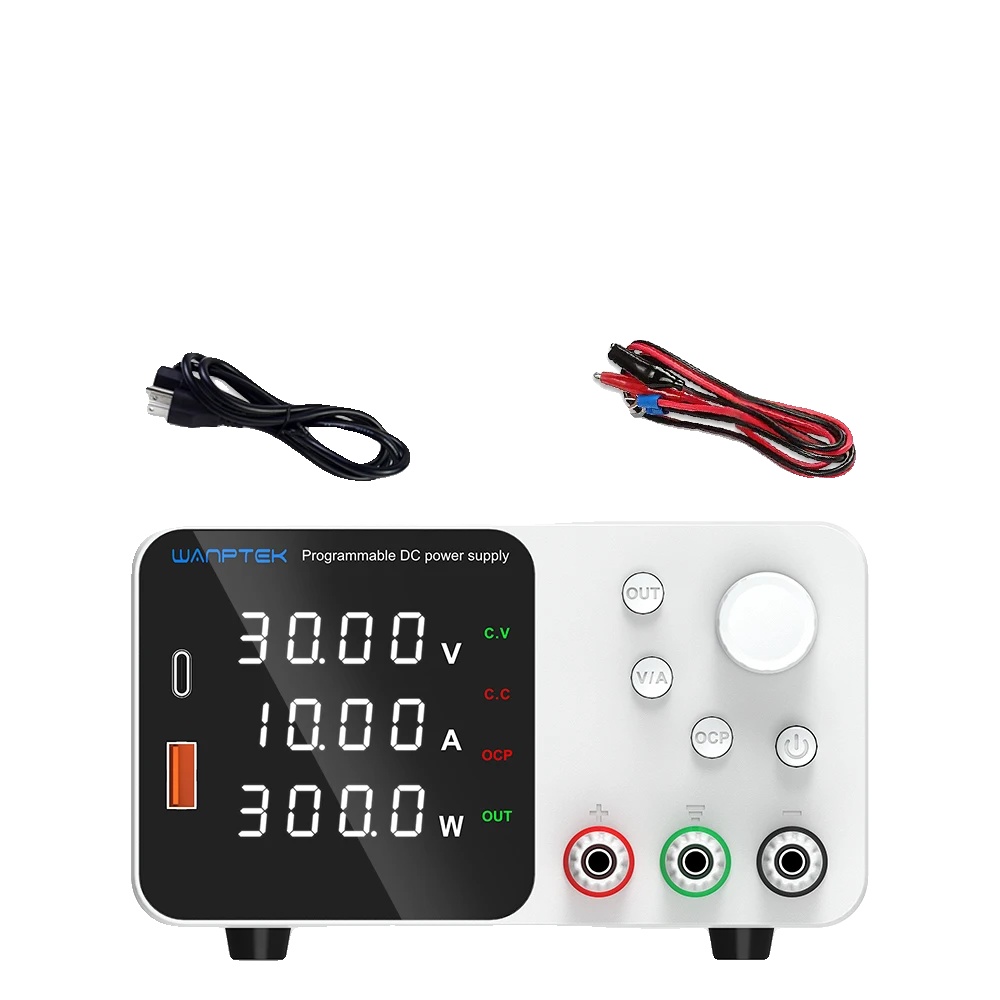 Labor-gleichstromnetzteil, Einstellbarer Spannungsbereich, Digitalanzeige, W Tps 0–30 V 0–10 A