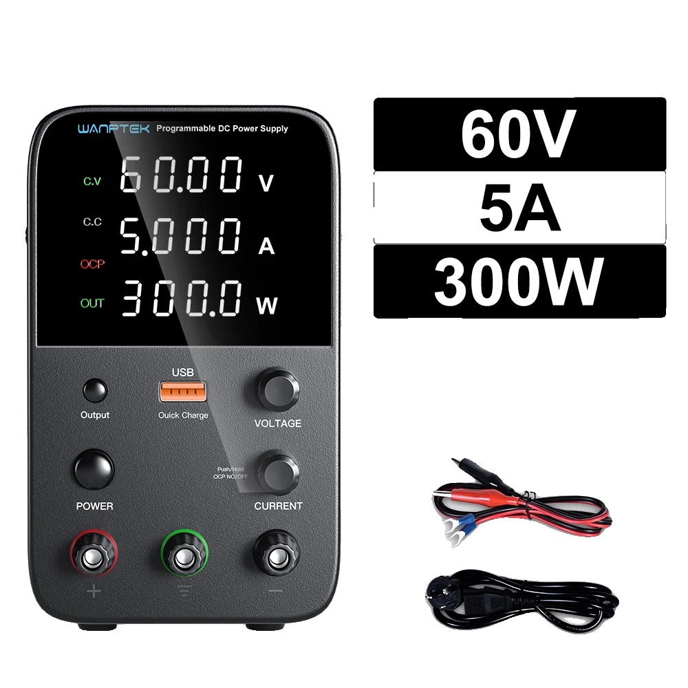 Labor-gleichstromnetzteil, Einstellbarer Spannungsbereich, Digitalanzeige, Wps 0–60 V 0–5 A