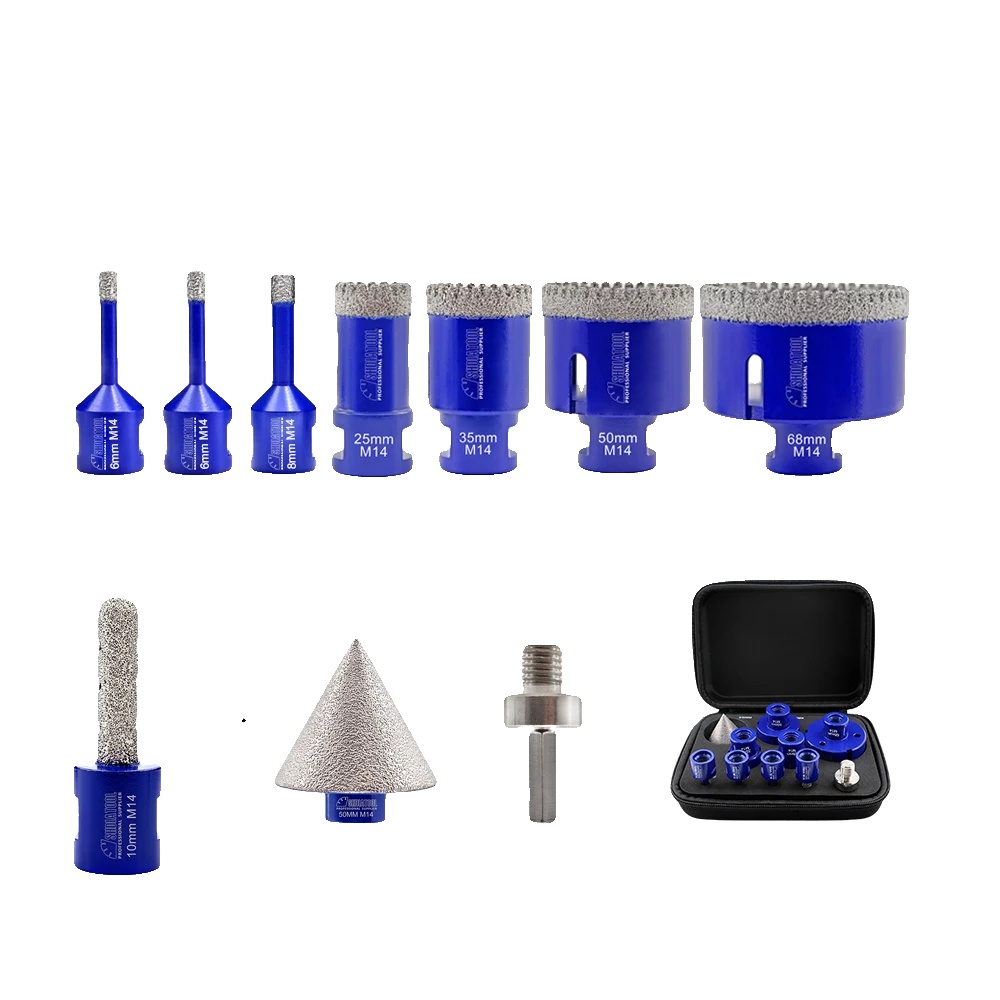 Diamant-fliesenbohrer-set, Vielseitig Einsetzbar, Multifunktionsset, 10-teilig, M14-gewinde