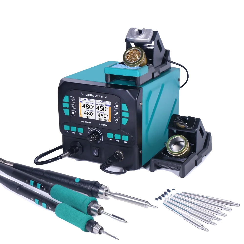 Heißluftpistolen-reparaturstation, Doppelfunktion, Einstellbare Temperatur, 2er-set, 220–240 V
