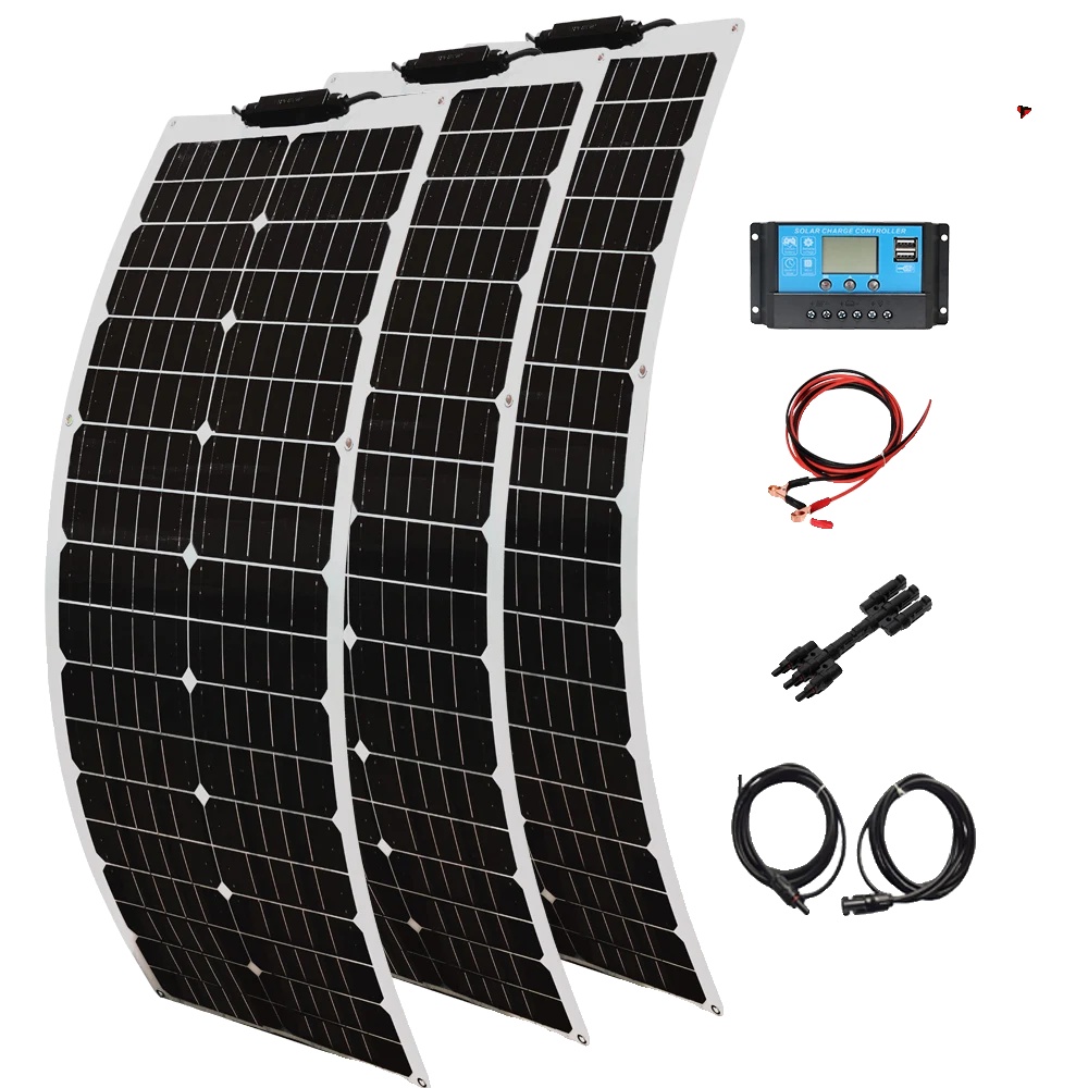 Solarmodul, 2 Module, Vielseitige Kompatibilität, 150-w-solarset