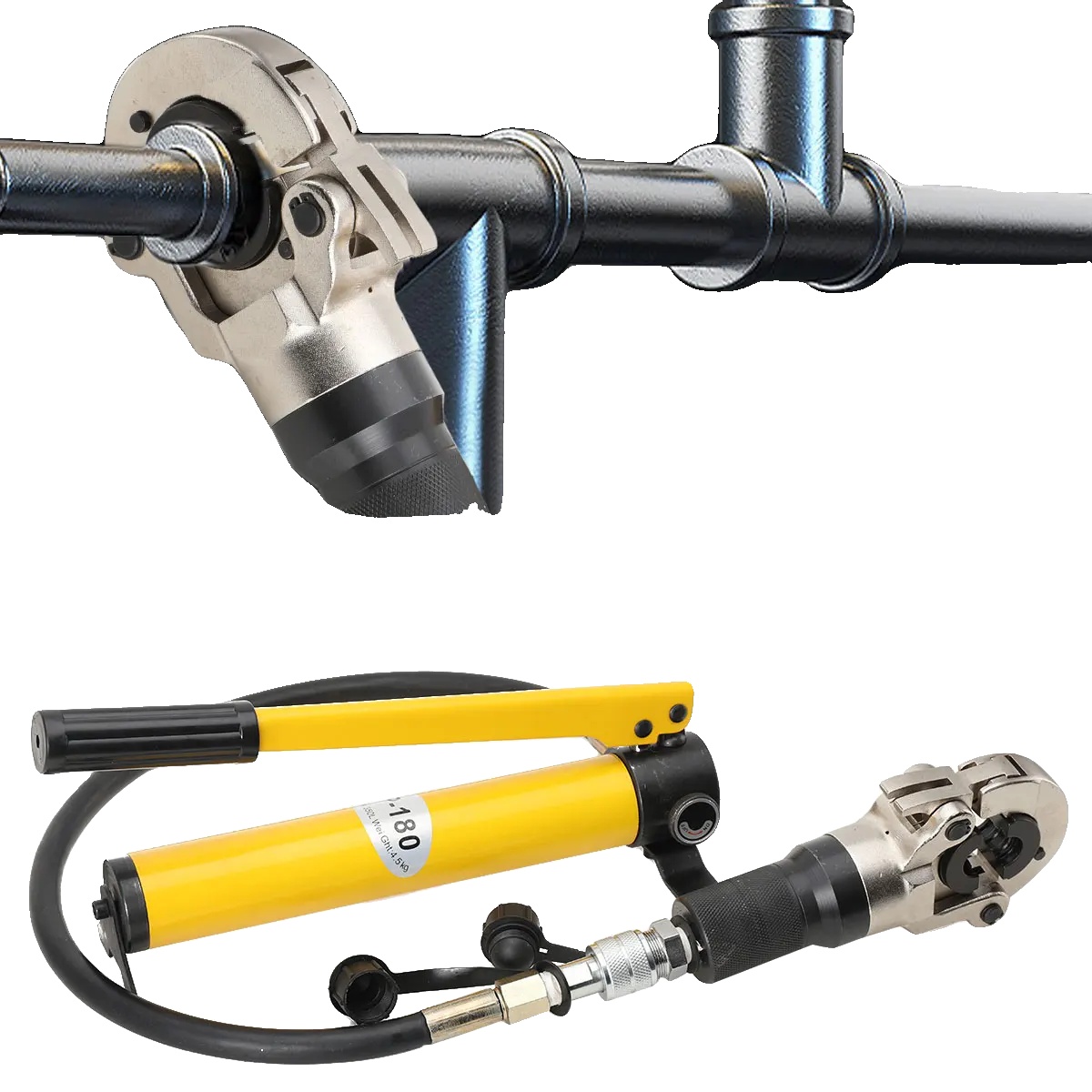 Hydraulisches Crimpwerkzeug, V-förmiger Durchmesser 12 Bis 28 Mm, Th-förmiger Durchmesser 16 Bis 32 Mm, Hochfester Stahl, Inklusive Schraubenschlüssel, Wasserdichte Verbindungen