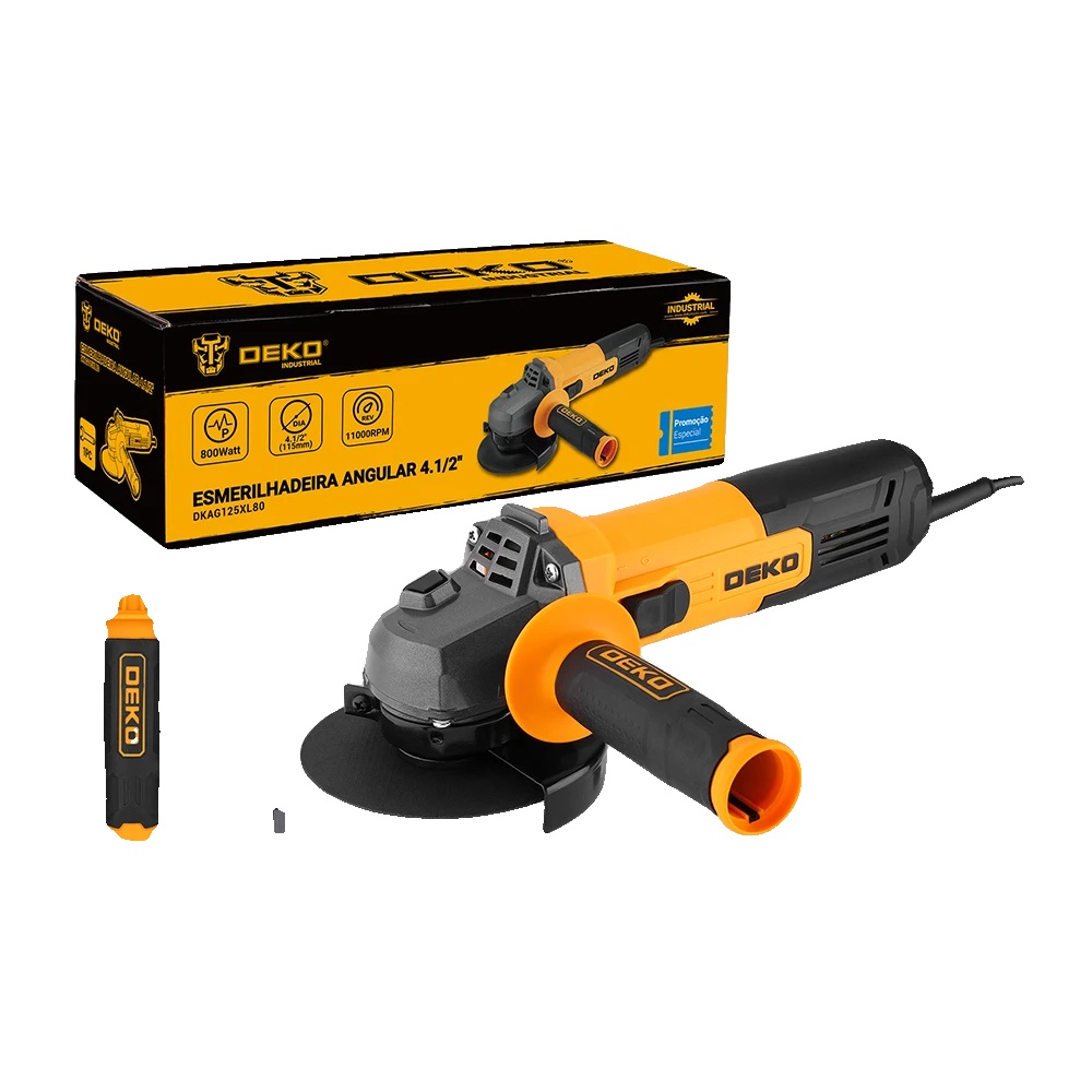 Winkelschleifer, 115-mm-scheibe, 800 W Leistung, Dkag125xl80