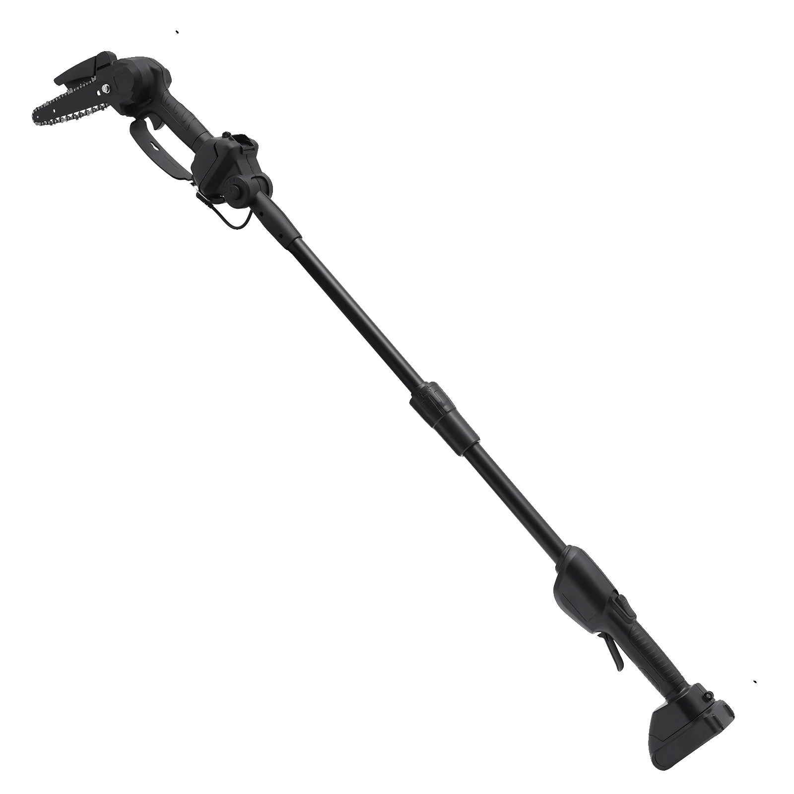 Akku-stangensäge, 550-w-motor, Verstellbarer Winkelkopf, Schwarz