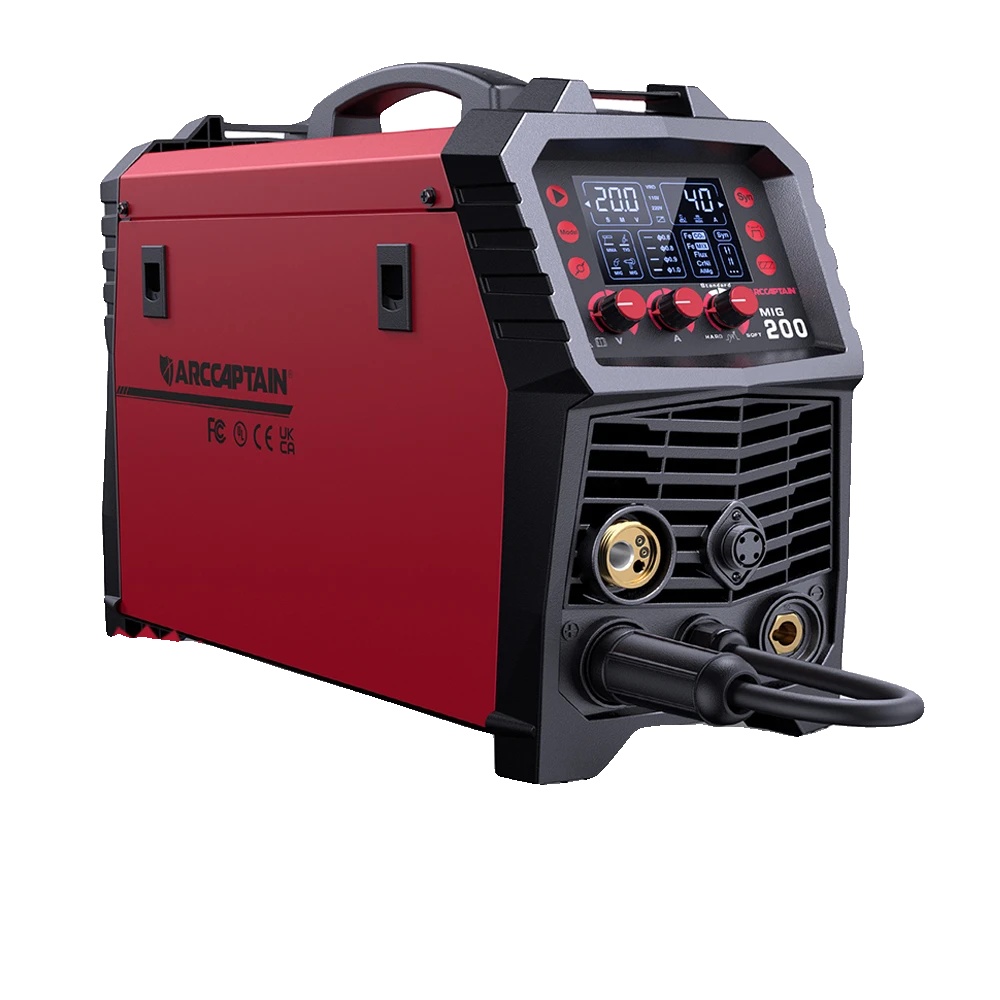Mig-schweißgerät, 220 V, 200 A, 53 X 21,6 X 41 Cm, Drahtvorschubgeschwindigkeit 2,0–15 M/min, Igbt-invertertechnologie