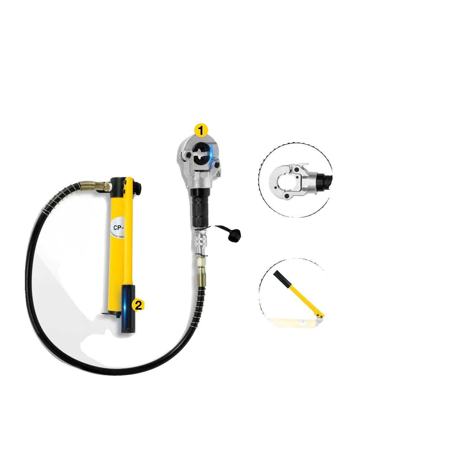 Hydraulisches Crimpwerkzeug, Hohe Kompressionskraft, Vielseitig Einsetzbar, Gelb