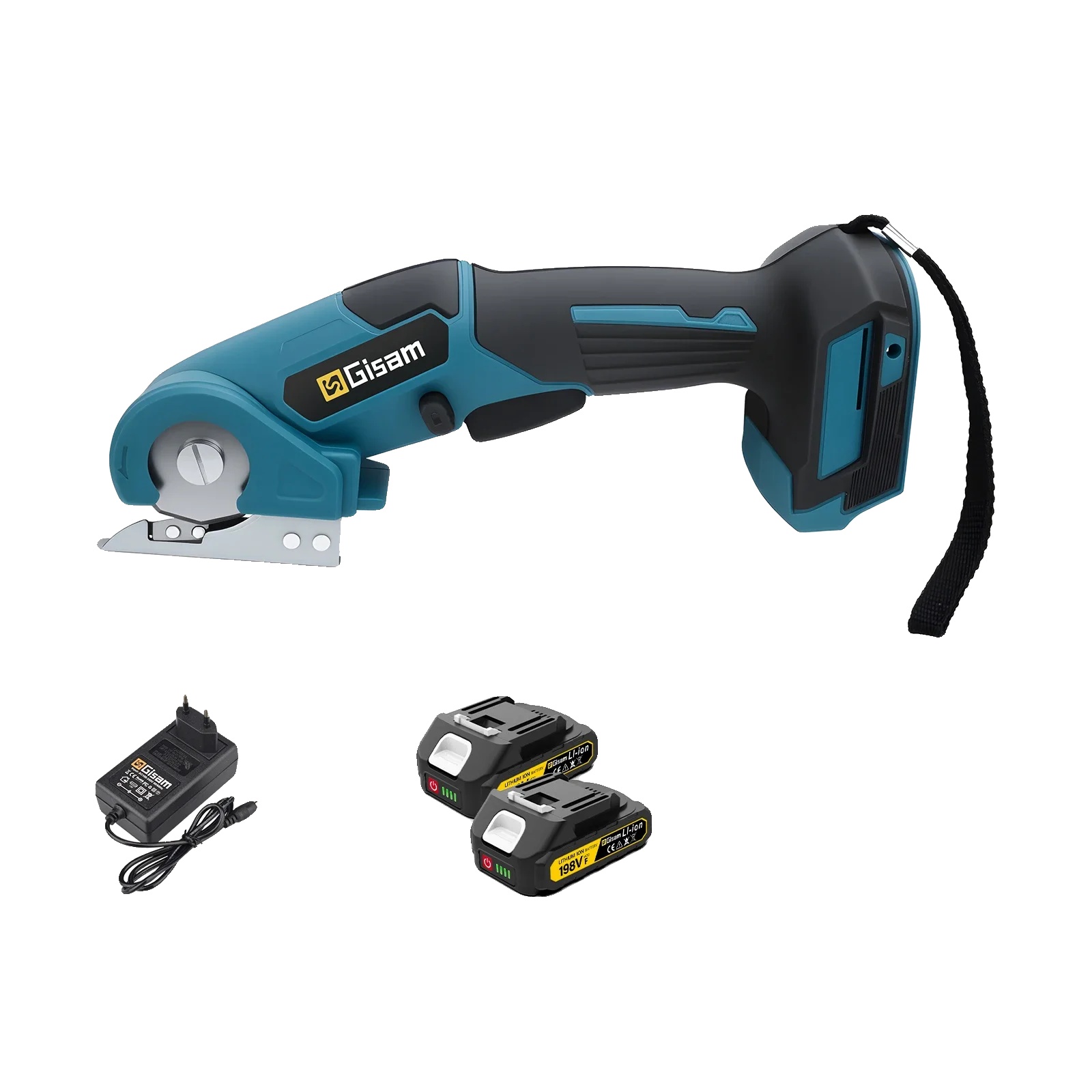 Elektrische Schere, Ergonomisches Design, Vielseitige Schneidleistung, 2 Akkus