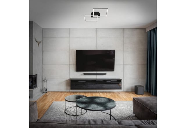 Led Deckenleuchte Dimmbar drehbar 24W schwarz Metall-Kunststoff Briloner