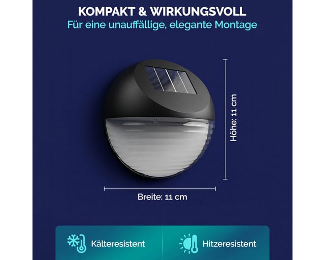 Monzana® Solarlampe Außen 6er Set led IP65 Solar Wandleuchte Solarleuchte Außenlampe Gartenbeleuchtung Garten Balkon